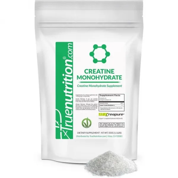 미국직구 True Nutrition-Creapure®-미분화 된 크레아틴 모노 하이드레이트 파우더-채식주의 자 친화적 인 운동 보충제-ATP 수준 및 에너지 생산 증가-500g, 상세참조, 상세참조, 1set