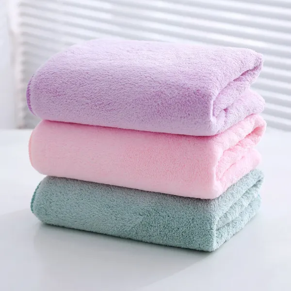 머릿수건 머리말리는 미용 헤어 수건 [더욱이] 강흡수 드라이 타월 80x40cm 건성 모발 두껍게 바오 털 빠짐없이 드라이