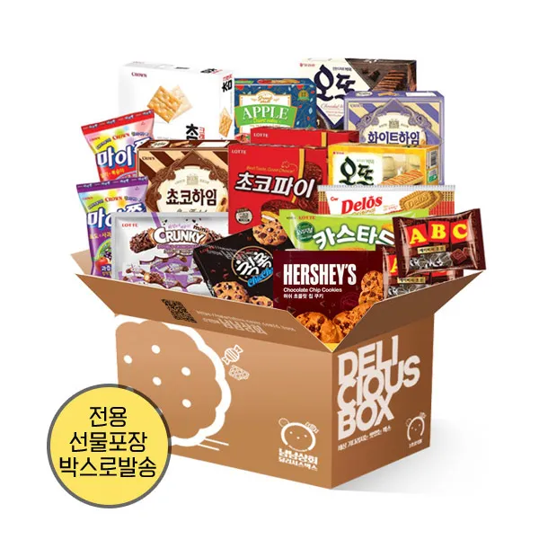 [냠냠상회] 사무실 탕비실간식! 인기과자 15종(낱개소포장)+냠냠상회포장박스발송, 1개, 과자15종세트+선물포장박스발송