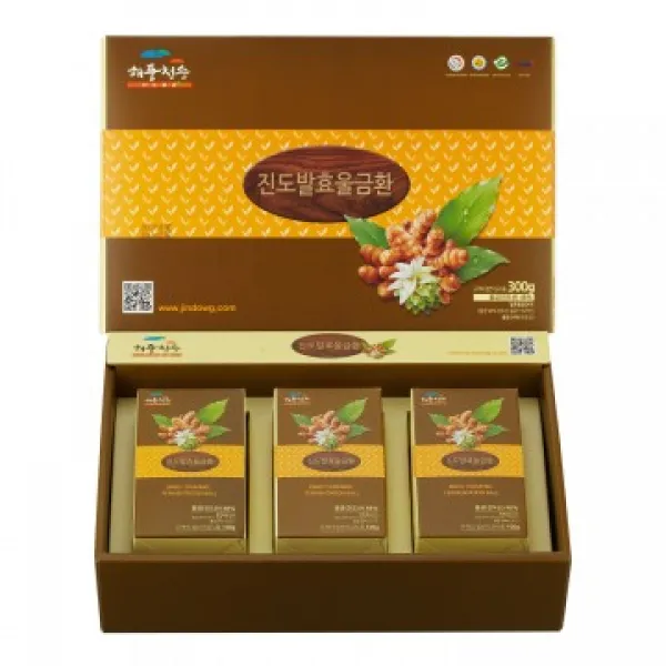 [해풍청송] 진도발효울금환 300g *사은품[한방에 딱 240ml] (3개월) 강황환, 2개