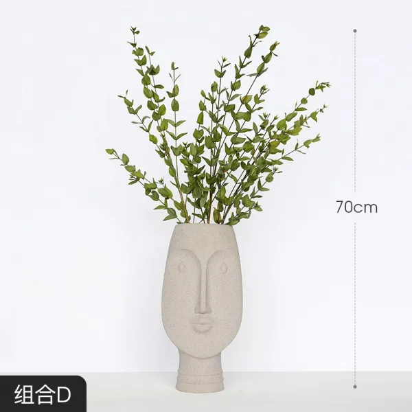 오브제화병 북유럽 석기 세라믹 얼굴 주먹 모양 장식 조합 D