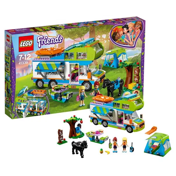  레 고 권한 수여 전문 점 러 고 Lego 장난감 작은 입자 호수 여자 친구 시리즈 41339 미아 의 캠핑 카