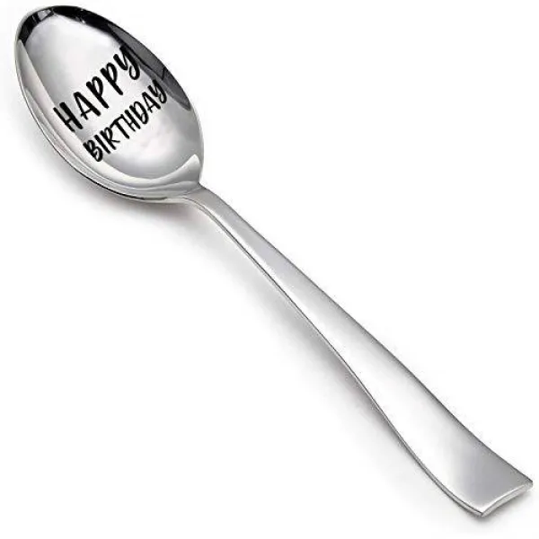 Happy Birthday Funny Engraved Stainless Spoon Gag Gift F/14190558 상세내용참조