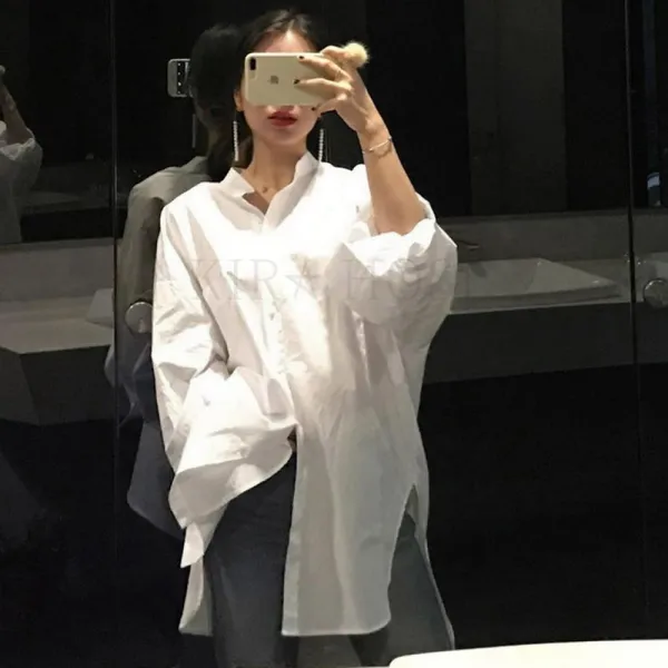 kirahosi 모던 여성 보이핏 긴소매 남방 셔츠 데일리 142호+덧신증정 Hpek6k4