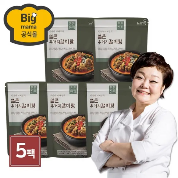 든든한끼 빅마마이혜정의 얼큰우거지갈비탕 5팩 500g X 5개 없음 상세설명 참조