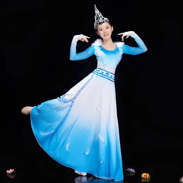 툴영 여자 십일 복숭아 고요함 낟알맹이 원래 독무 룩 여성 공연복 모즈 에스닉 무드 스윙