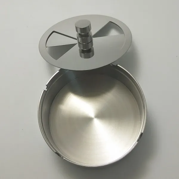 웅스토어 인테리어 뚜껑있는 가정용 재떨이 스테인레스 스틸 스트랩 커버 창의 개성 트렌드 방비재 라, 라지 사이즈