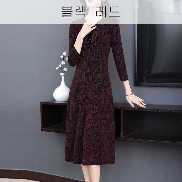 뉴타임인터내셔널 엄마 무릎자락 스커트 비싼 부인 원피스 고급 서구식 중년여성 기질 스커트XHe63 A28
