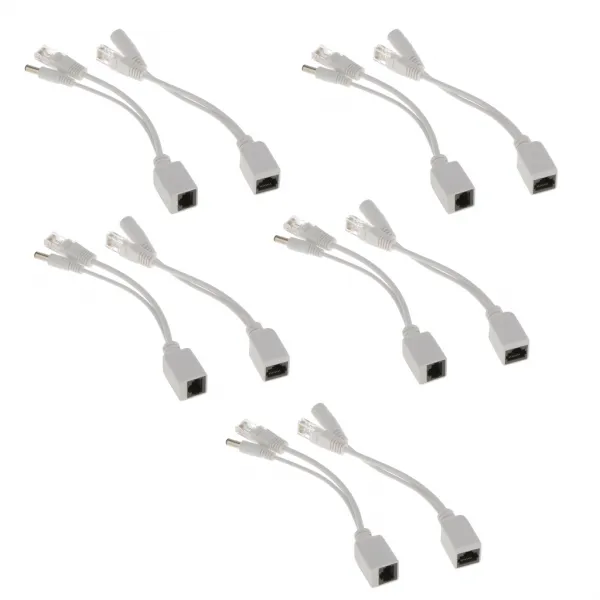 QDY 모든 장치를위한 Power Over Ethernet 수동적 인 POE 인젝터 / 분배기-5 개 쌍, 없음