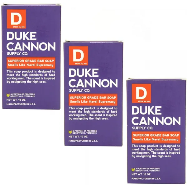 Duke Cannon Supply Co-비누의 큰 미국 벽돌 해군 우월과 같은 냄새 (10 온스의 3 팩) 열심히 일하는 남성을 위해, 단일상품