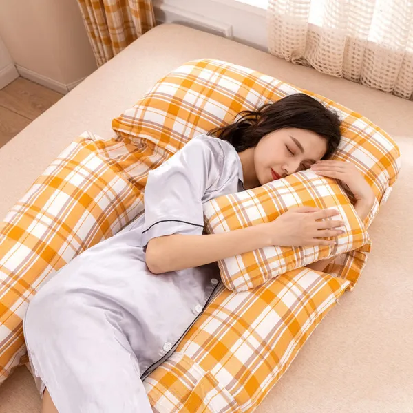 테리존 헤드 허리 보호 받침 U라인 옆으로 눞기 수면쿠션 허그 신기 임신 기간 보조 매트, 격이 있다 한시  허리 등쿠션 한
