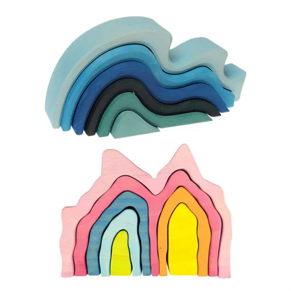 Zeyuan 화려한 건물 블록 나무 중첩 Playset, As Described