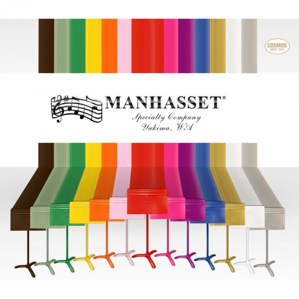 MANHASSET 4801 맨하셋 악보 보면대 -다양한 칼라의 예쁜 보면대, 기본보면대+보호캡+악세사리바구니, 매트그레이