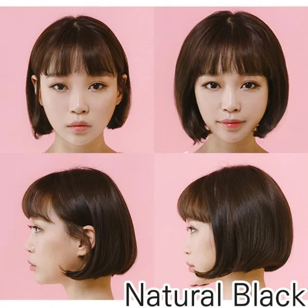 똑딱이가발 뒤통수볼륨 간편한사용 뿌리볼륨 볼륨 와이어 뽕가발 내츄럴블랙 뽕머리, 1개