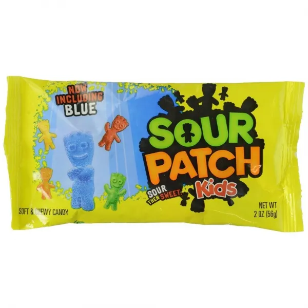 사워패치키즈 소프트 츄위캔디 Sour Patch KIDS Soft and Chewy Candy 2oz(56g) 12팩, 56g