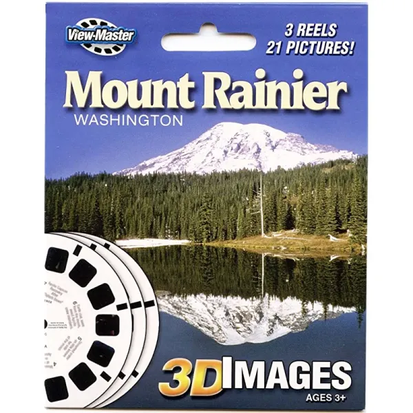 Mount Rainier WA ViewMaster Reels 3D 미분양 매장 재고는 결코 열리지 않음, 상세페이지 참조