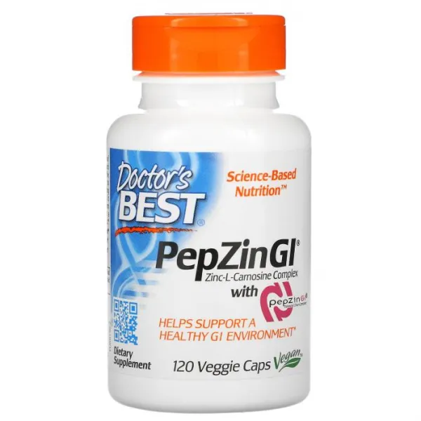 Doctors Best PepZin GI 아연L카르노신 복합체 베지 캡슐 120정, One Color, One Size