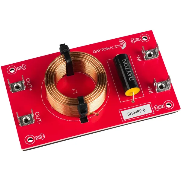 [해외직구]Dayton Audio 5k-HPF-8 고역 스피커 크로스 오버 5 000 Hz 12 dB Octave, 1개, One Color_One Size
