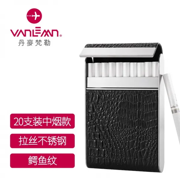 육직구 가죽담배케이스 가불함 20 개 포장 남성 여성 독창적 초슬림 담배갑 담뱃갑 밀대봉 방지 누르기 향초 아케이스