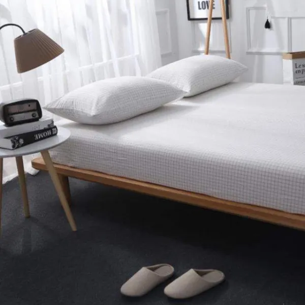 더블매트커버 싱글침대 스킨 올백 기숙사 먼지커버 침대커버 단품 더블침대 커버사계절 타입얇음 침대매트 C04 160*230cm침대커버 싱글