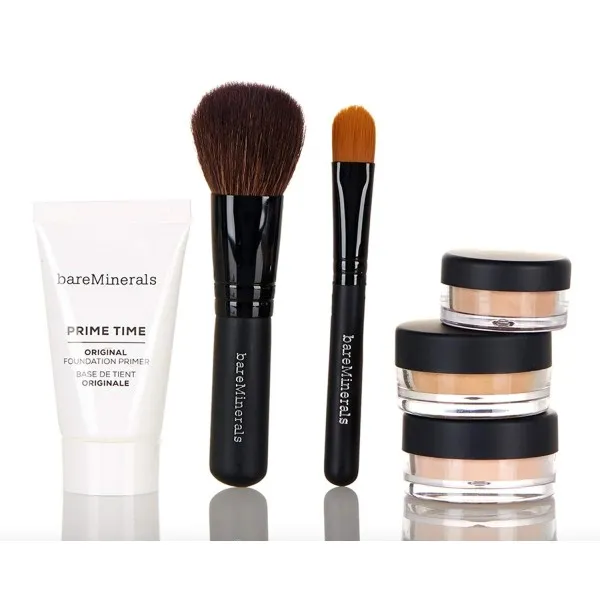 bareMinerals 벌거 벗은 Escentuals 가까이 & 아름다운 30 일 안색 시동기 장비 (황금 탄), 단일상품, 단일상품