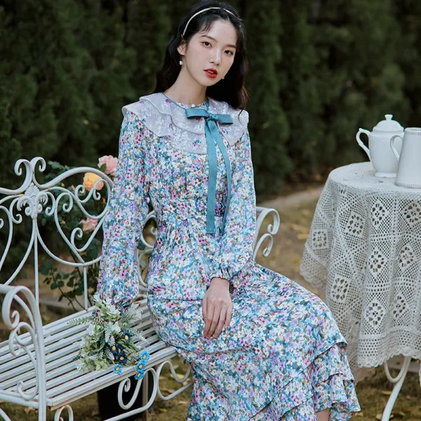 빵심해외직구 티타임 여성 슬림핏 플랫카라 클래식 롱 일찍이 봄 첫사랑 계