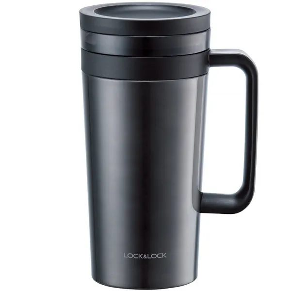 악단추(LOCK&LOCK) 보온 커피잔 대용량 304 스테인리스 스테인리스 스틸 다이내믹 필터 580ml LHC4197BLK 블랙