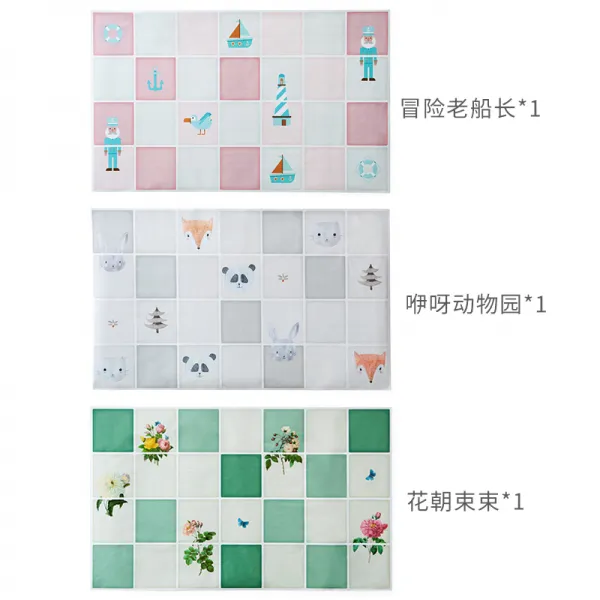 자 점유방지 스티커 주방 가정용 방수 타일 부착 아궁이 고온에 견디는 대면 기름때 방지 오일 연기, 꽃동물원 긴3룩