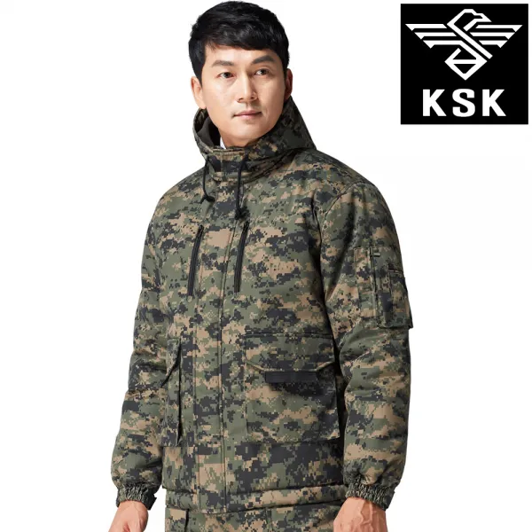 Ksk 687 미해병 방한복 상의 기모 점퍼 얼룩색 낚시 작업복 겨울 동계 잠바 파카 62p