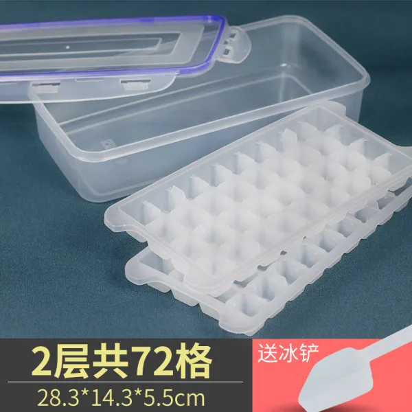 얼음 냉동기 조빙 모형 신기 설치 용기 결빙상용 얼음 상자 얼음 칸 2층 72칸 + 얼음 삽