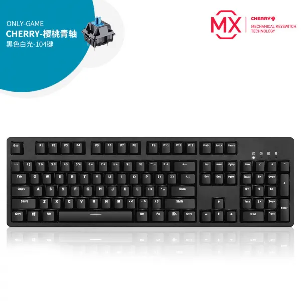 기계식키보드 (TED상점)스스로사용 타입블랙 AK535cherry축배광 PBT게임기 키보드, C01-공식모델, T01-블랙화이트 빛-cherry청축