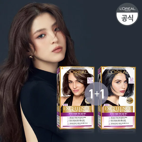 [로레알 파리] NEW엑셀랑스 듀오크림 염모제2개, 상세 설명 참조, 상세 설명 참조, 직접입력1:6WB (5.35 자연갈색 구릿빛) X2