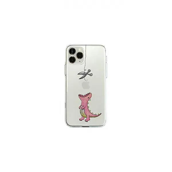 Dparks iPhone 11 Pro 소프트 클리어 케이스 판타지 배고픔 사우르스 핑크 (디 팍스) 5.