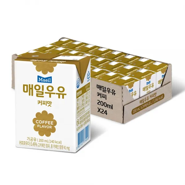 매일유업 매일 커피우유 200ml 24팩 48개