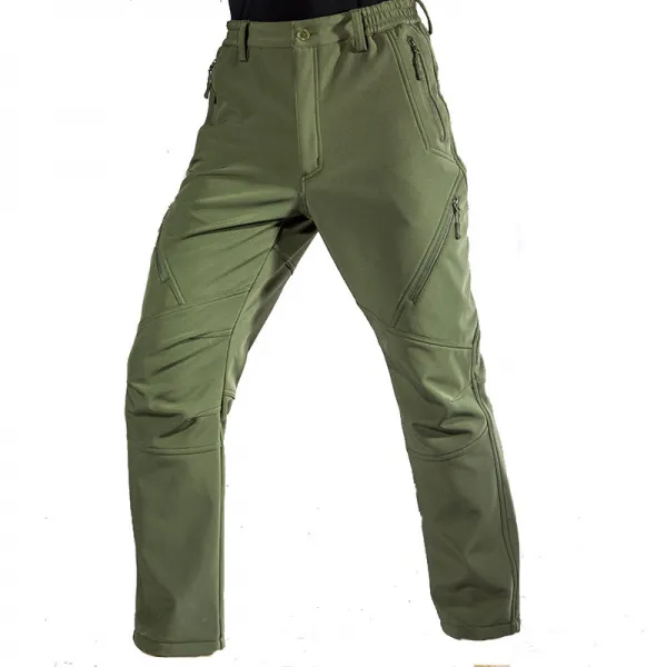 가을 겨울 두꺼운 아웃도어 스포츠 전술 팬츠 보온성이 큰 소프트 쉘 특근 직통 등산 바지 쉘러 남
