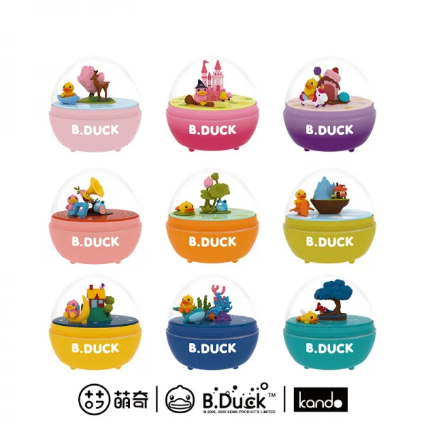 기 맹 BDUCK 어린오리 몽환 지 여행함 스핀 음악 트렌드 테이블 진열 장식품, 현물발행 판매 통 9개다