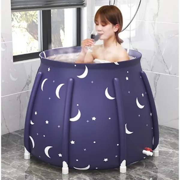 홀로 홈쇼핑 반신욕기 휴대용 간이 반신 욕 이동식 성인 개인 1인 사우나 목욕 통 탕 조립식 접이식 1인목욕탕 튜브 예쁜 욕조 별&달