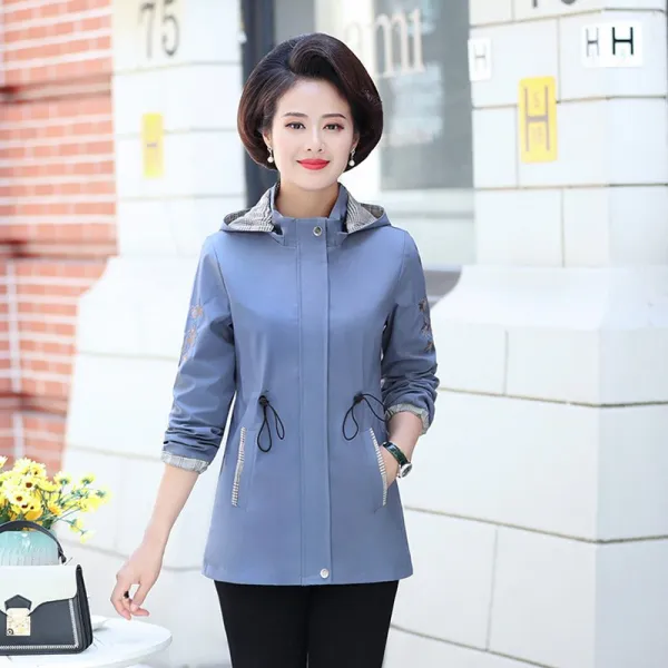 엘앤엘 빅사이즈 간절기 엄마 자켓 점퍼 엄마옷 코트 중년여성옷 +파우치 증정 H