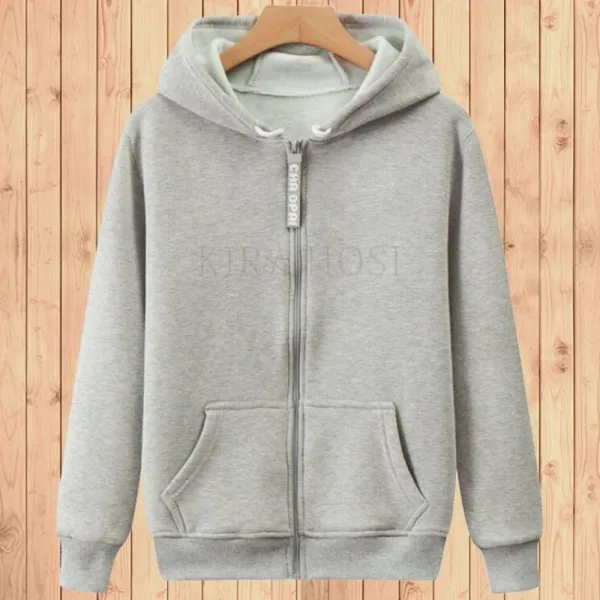 Kirahosi 남성 기모 후드 집업 간절기 점퍼 데일리 기본 Aeckb7t