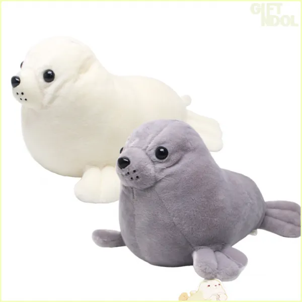 기프트앤돌 정품 대형 리얼 물개 봉제인형 50cm, 아이보리