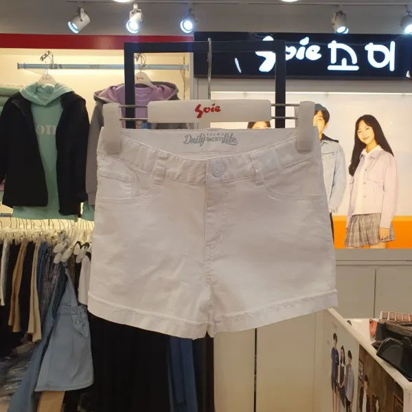 소이 균일12000원!! 여아 3부 롤업 술풀림 면바지 18M1258, 화이트