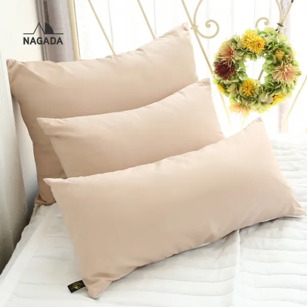 나가다 베개커버+ 지퍼형 항균솜 30x70 / 50x70, ONLY 베이지