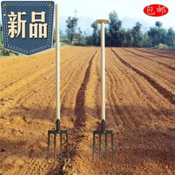 거름 농용 교차 내마모성 작살 빅v번 마분 개간함 용품 농기구 도구 두꺼운 포크 （손잡이가 없다 ）