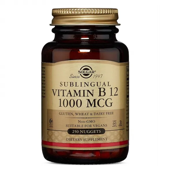 Solgar 솔가 비타민B12 시아노코발라민 1000mcg 250너겟츠 악성빈혈 브레인포그, 1mg, 1개