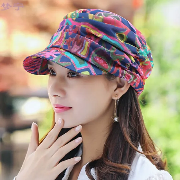 몽녕 각료녀 추동설모전원 민족풍파 야구모자녀 샤계절 패션모자외 등산포모시 54대왕 58cm샤오무지가(5), 상세설명참조