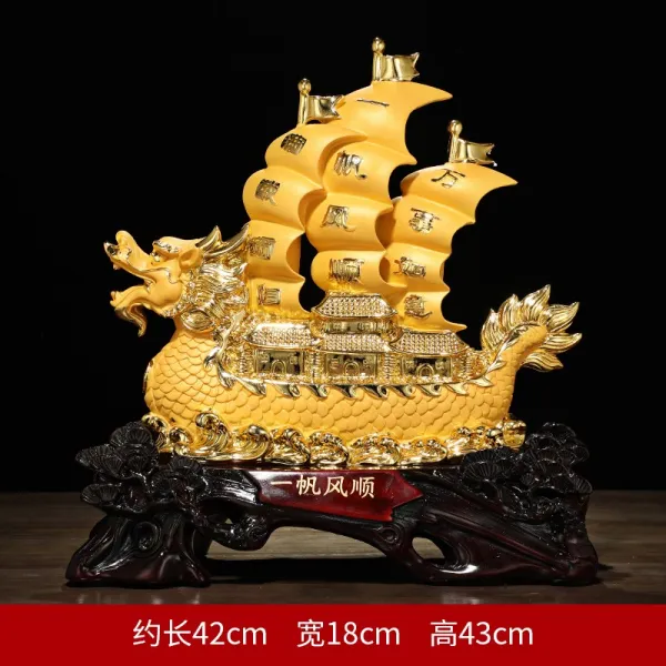 Mar.22 202번 순풍에 돛 단 돛단배들 용선공예품 거실 사장님 테이블과 술장 장식품 개업 선물z 미 디 엄 템포 샌 드 골 드 