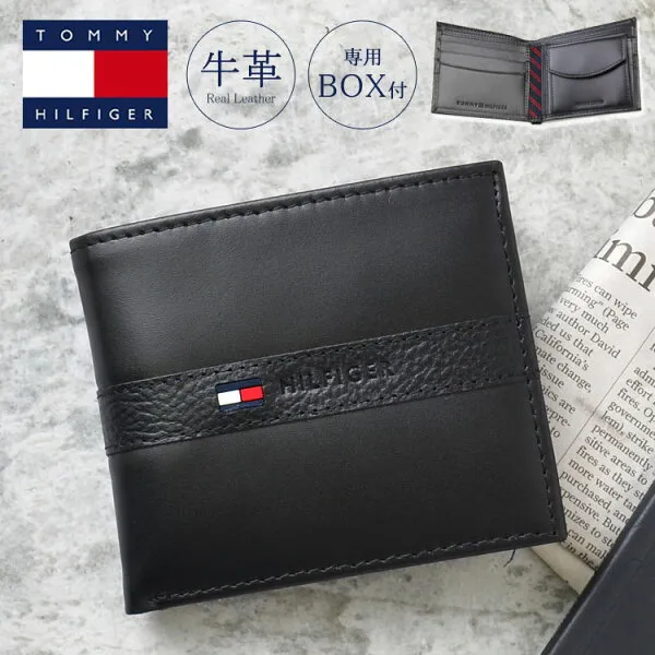 지갑 tommy hilfiger 토 미 힐 피 거 50% 지갑 남자 지갑 가죽 남자 화장품 박스 선물 멋 스 러 움 블랙 스 팸 박스 블랙 명 품 대학생 선물 25x 001 란 그 랜 드