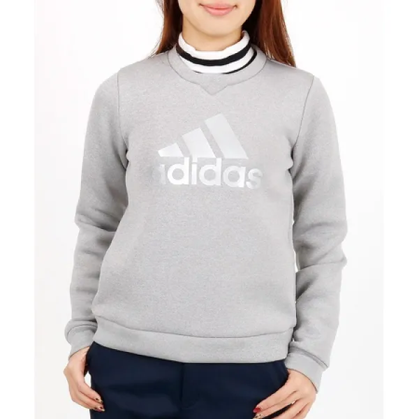 SALE AG 떡 떡♪경악의 가벼움！BIGlogos 웨트(wet) (pullover)풀오버adidas Golf 아디다스 골프 18가을, 그레이