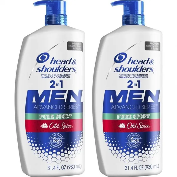 헤드앤숄더 퓨어 스포츠 맨 샴푸 컨디셔너 930ml 2팩, 단일상품
