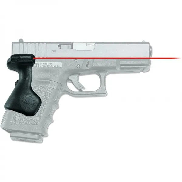 크림슨 트레이스 LG-639 레이저 그립 레드 레이저 헤비 듀티 건설 GLOCK 소형 권총 방어 사격 및 경쟁을위한 본능적 활성, 단일옵션, 단일옵션